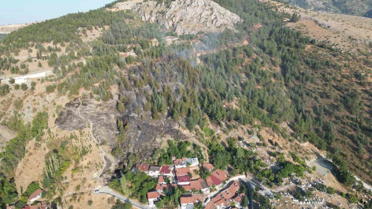 Tokat'taki yang�n yerle�im alanlar�na ula�madan s�nd�r�ld�