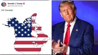Trump, Kanada'yı ABD'nin parçası olarak gösteren harita paylaştı