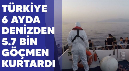 Trkiye 6 ayda denizden 5.7 bin gmen kurtard