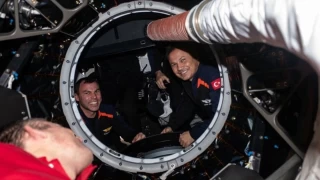 Trkiye'nin ilk astronotu Gezeravc kenetlenme sonras ekilen fotoraf paylat