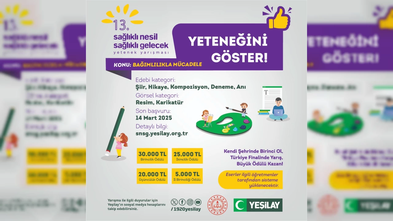 Yeşilay'ın yarışmasına başvurular başladı