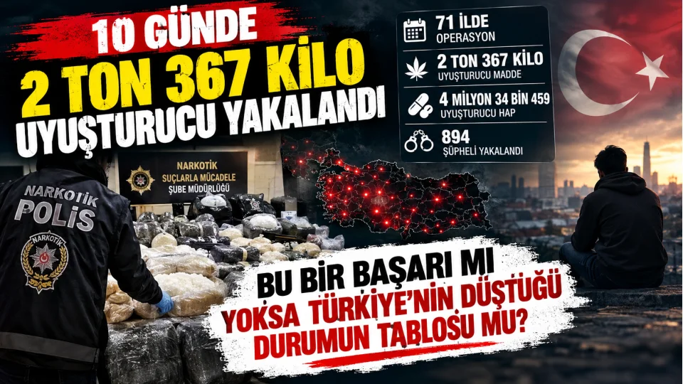 10 günde 2 ton 367 kilo uyuşturucu yakalandı