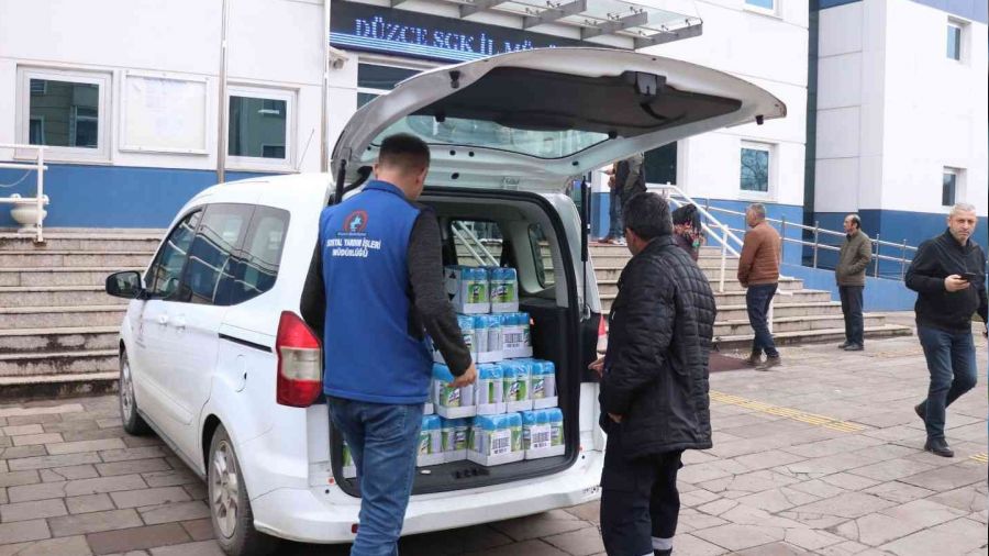 20 bin dezenfektan dağıtıldı