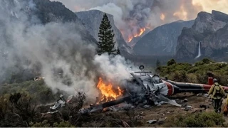 ABD'de orman yangınına müdahale eden helikopter düştü: 2 ölü