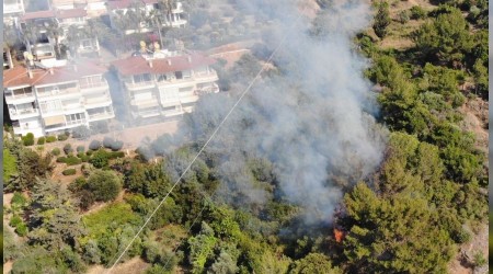 Alanya Kalesi'ndeki orman yangını korkuttu