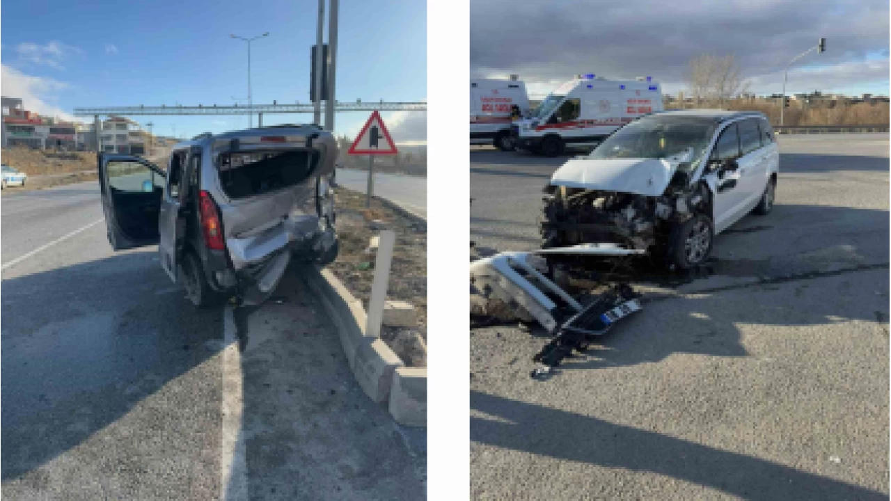 Ankara'da iki otomobil arpt: 6 yaral