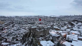 Ankara'daki beyaz örtü havadan görüntülendi