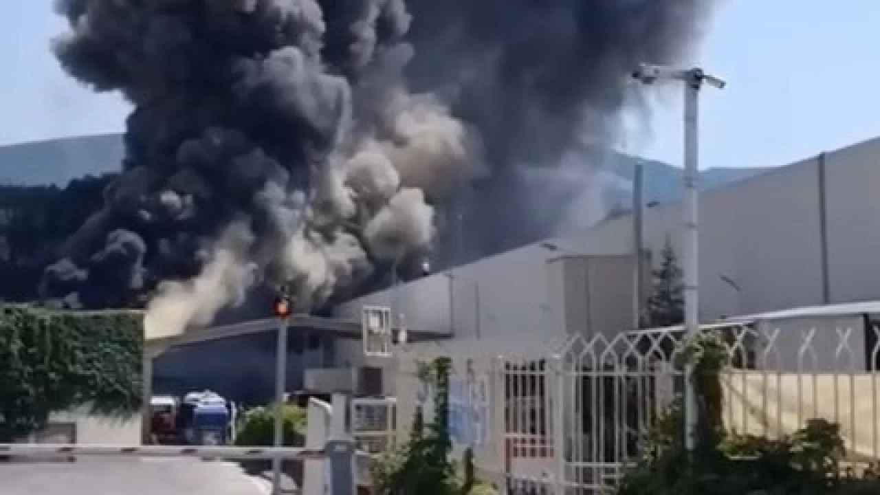 Bursa'da fabrika yangını