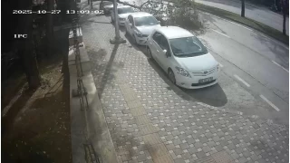 Bursa'da fırtına ağacı böyle devirdi