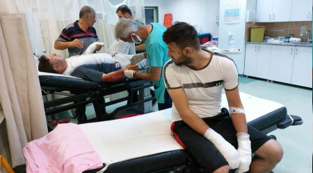 Çakmak bomba gibi patladı: 2 yaralı