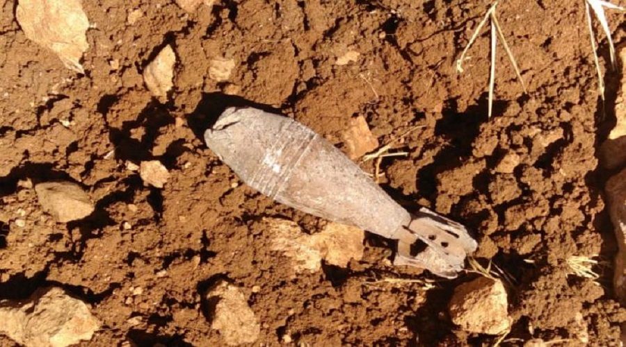 Caminin temelinden havan topu mermisi çıktı
