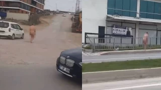 'Çıplak vatandaş' Yalova sokaklarında