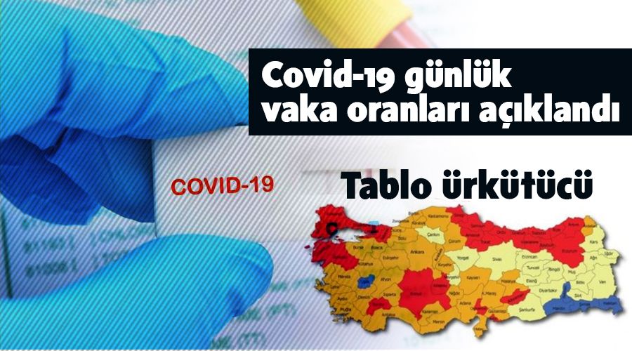 Covid-19 günlük vaka oranları açıklandı