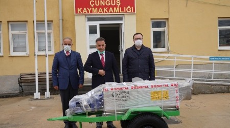 Çüngüş'e üzüm sıkma makinesi hibesi