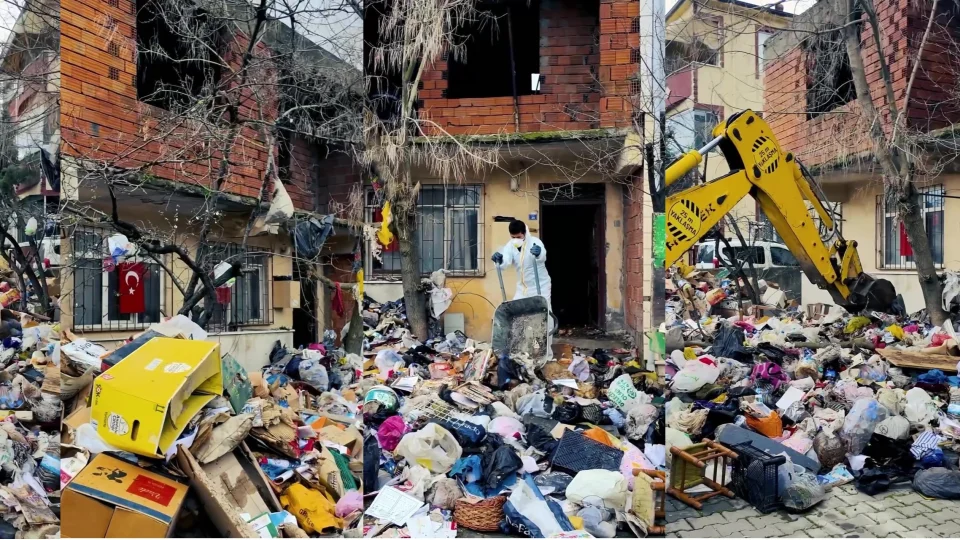 Derince'de bir evden 30 ton ��p ��kt�