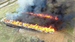 Diyarbakır'da 23 ton uyuşturucu yakıldı