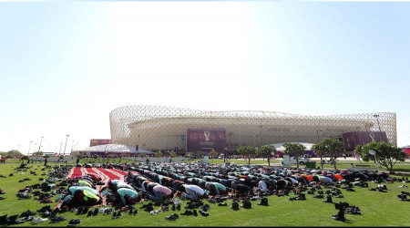 Education City Stadyumunda bayram namazı