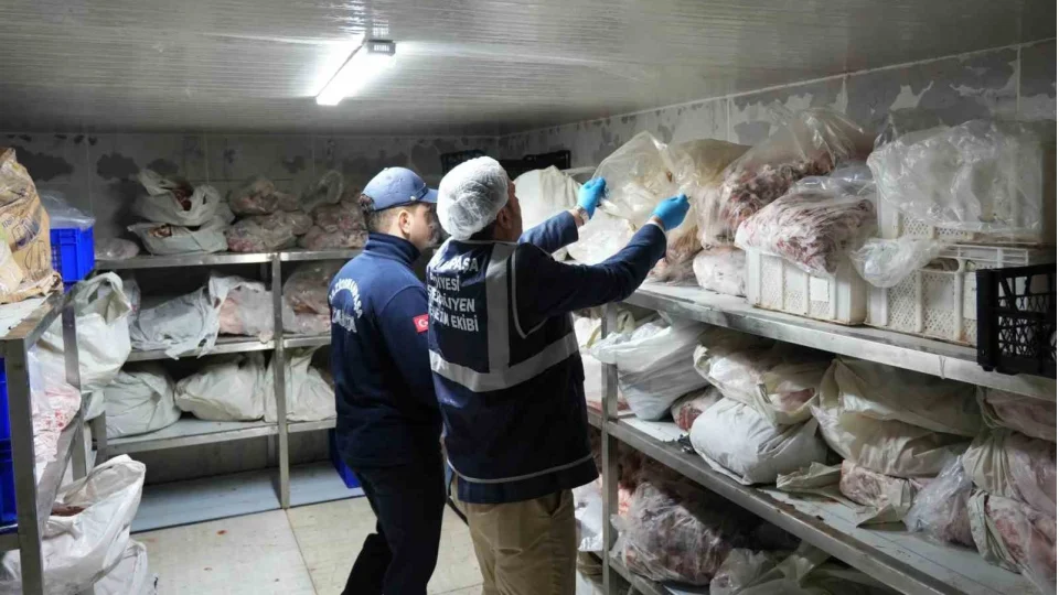 Gaziosmanpa�a'da 15 ton bozulmu� etin piyasaya s�r�lmesi engellendi