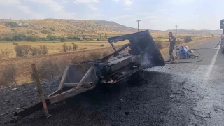 Gerc'te ekme karavan alev ald