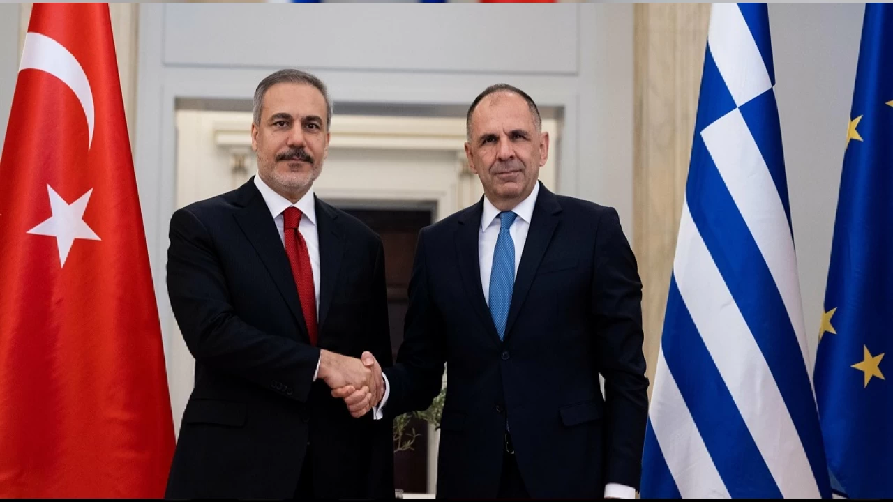 Hakan Fidan Atina'da Yunan mevkida�� Yerapetritis ile g�r��t�
