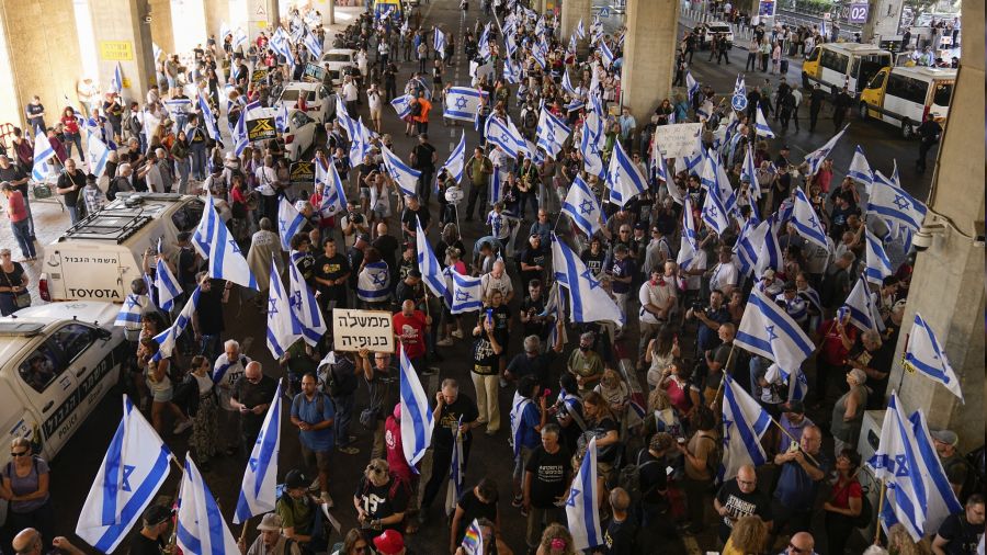 �srail'in Ben Gurion Havaliman�'nda protesto
