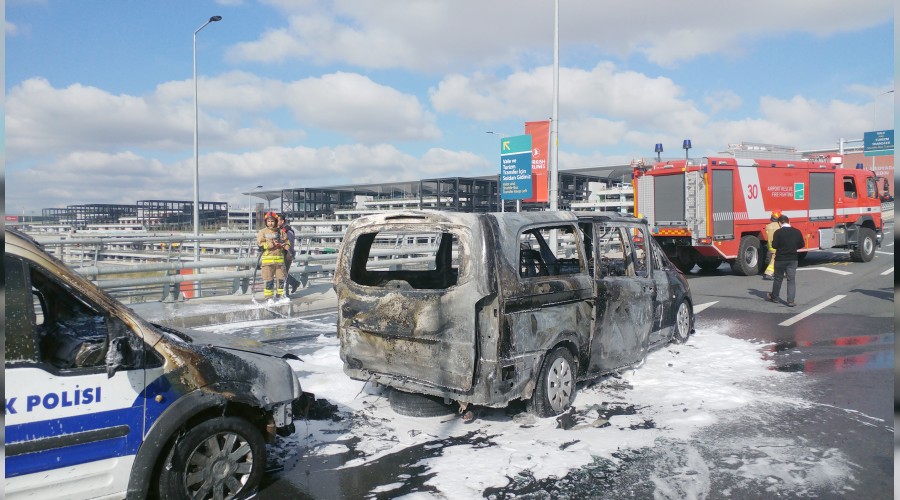 �stanbul Havaliman�'nda korkutan yang�n
