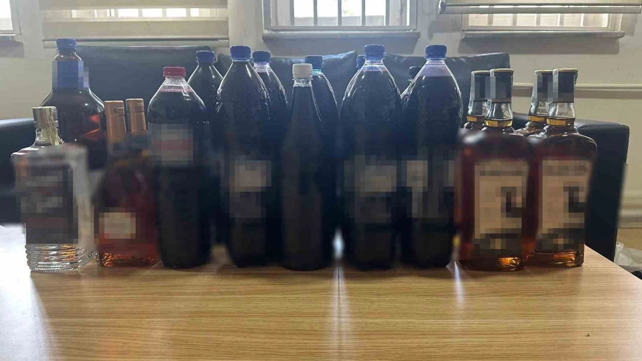stanbul'da 149 litre sahte alkol ele geirildi