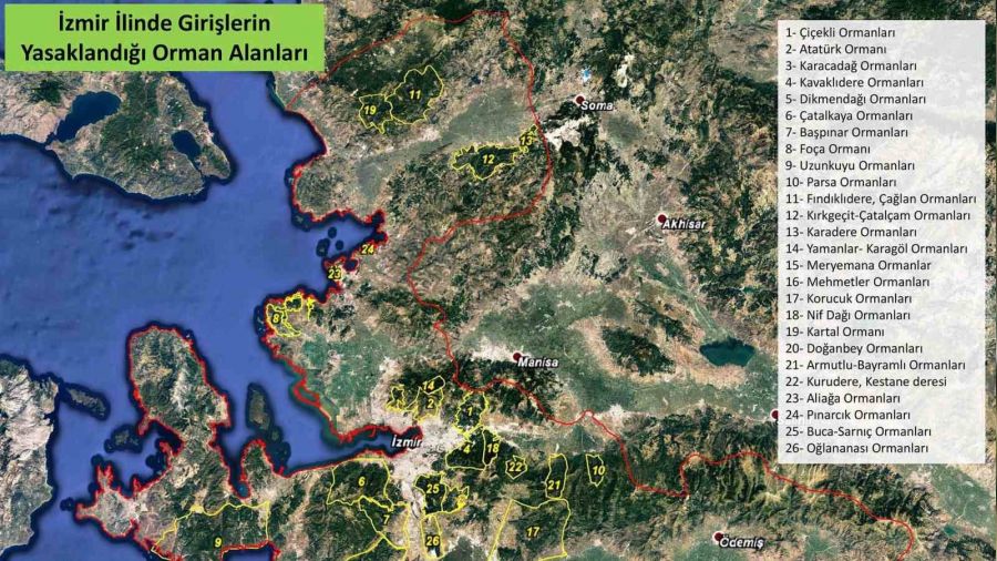 İzmir'de ormanlara giriş yasaklandı