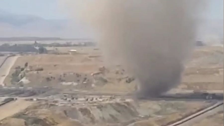 Kahramanmaraş'ta devasa hortum çıktı