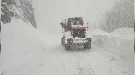 Kastamonu'da karayoluna çığ düştü