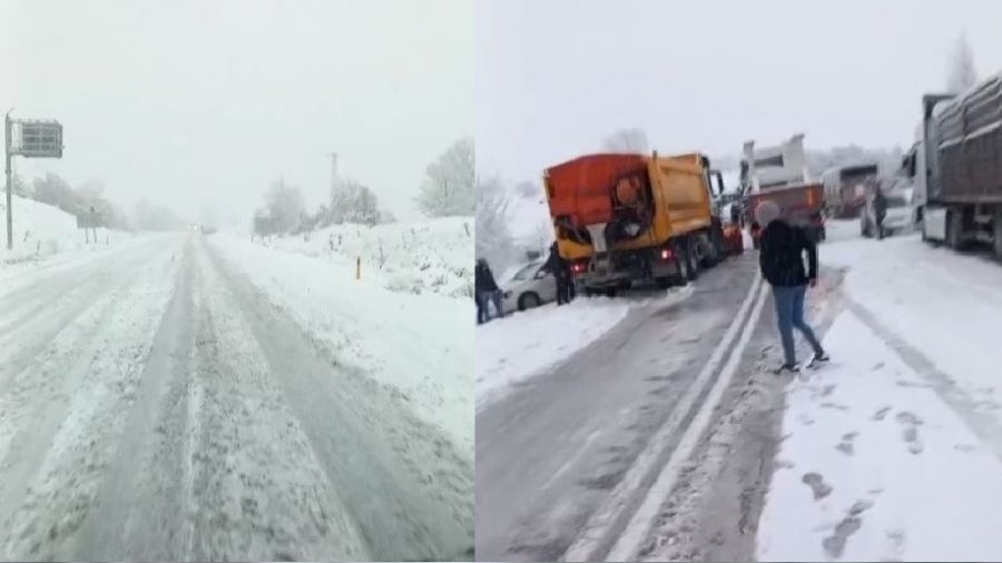 Kütahya'da kar yağışı etkili oldu