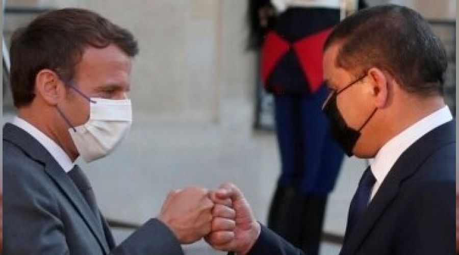 Macron, Libya Babakan Dibeybe ile grt