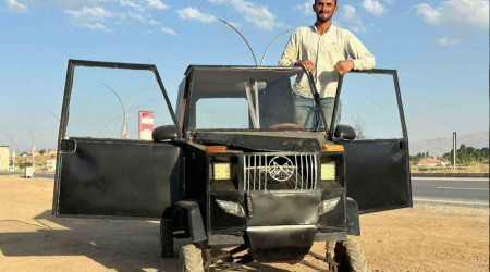 Mercedes alamayınca kendi arabasını yaptı