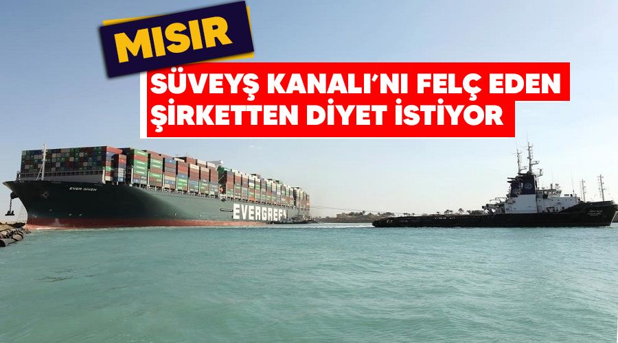 Mısır Süveyş Kanalı'nı felç eden şirketten diyet istiyor