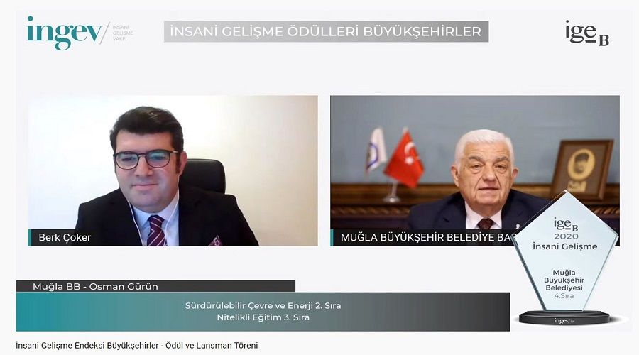 Muğla Büyükşehir’e İnsani Gelişme ödülü geldi