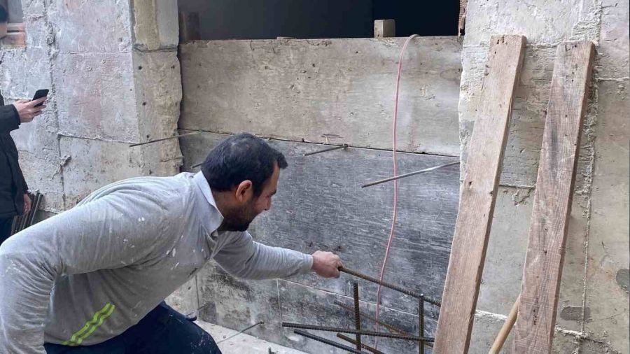 Perde betonu kesilen bina yeniden onarlacak