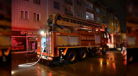 Sivas'ta bir iş yerinde yangın