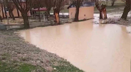 Sivas'ta tarm arazileri sular altnda kald
