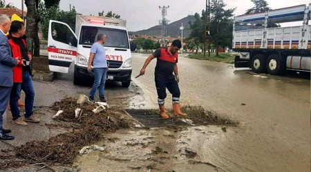Sungurlu'yu şiddetli yağış vurdu