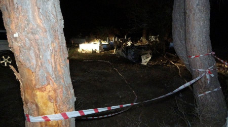 Takla atan otomobilde skan src yanarak can verdi