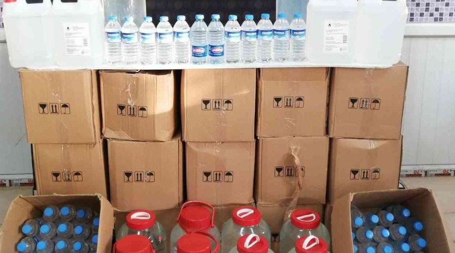 Tekirdağ'da yarım ton sahte içki ele geçirildi