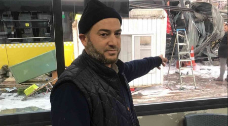 Tramvay kazasndan inanlmaz kurtulu kamerada: Kulbe zerine ykld