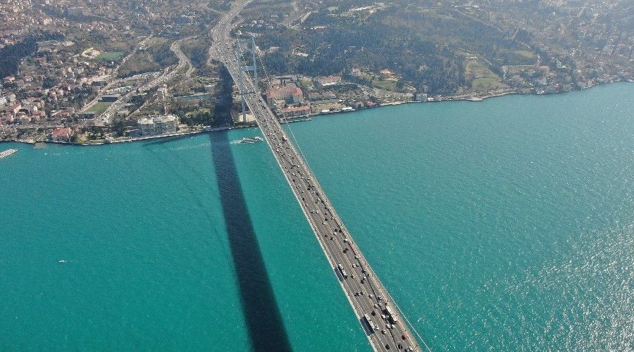 Turkuaza brnen stanbul Boaz havadan grntlendi