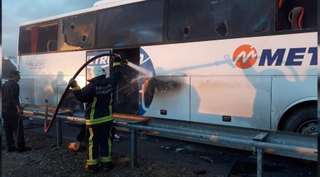 Yolcu otobüsünde can pazarı