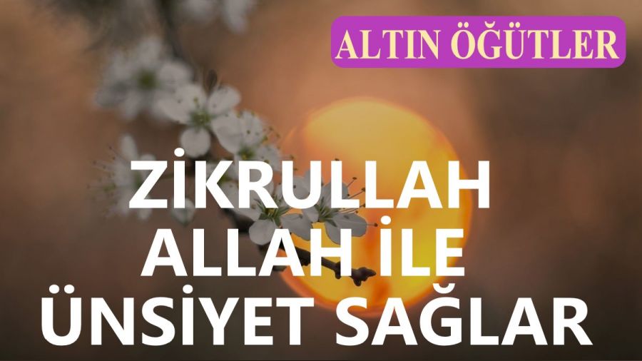 Zikrullah, Allah ile nsiyet salar