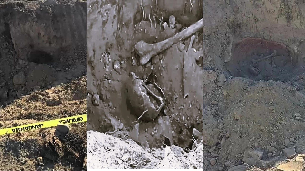 5 küpün içerisinde insana ait kemik parçaları bulundu