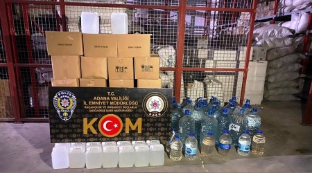 Adana'da sahte içki operasyonu