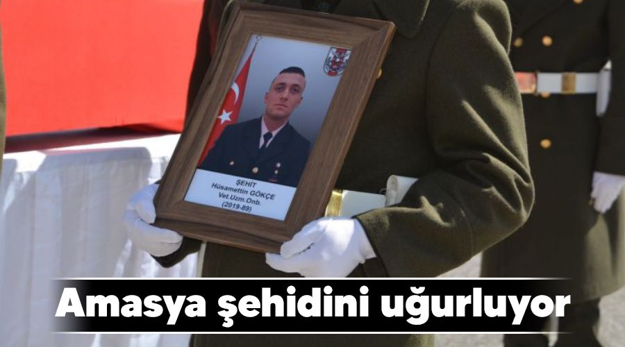 Amasya şehidini uğurluyor