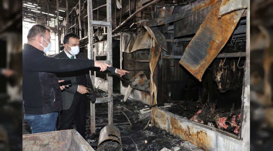 ATO'dan yang�nda zarar g�ren i� yerlerine ziyaret