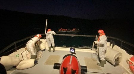 Aydın açıklarında 43 düzensiz göçmen kurtarıldı